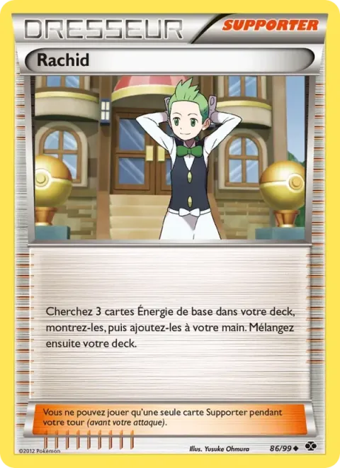 Carte Pokémon Rachid 086/099, extension Destinées Futures