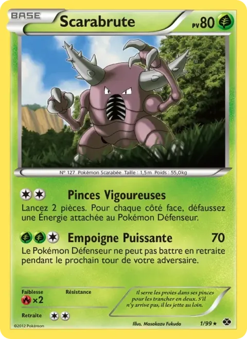 Carte Pokémon Scarabrute 001/099, extension Destinées Futures
