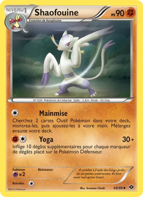 Carte Pokémon Shaofouine 068/099, extension Destinées Futures