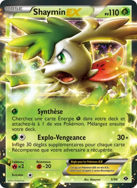 Carte Pokémon Shaymin-EX 005/099, extension Destinées Futures