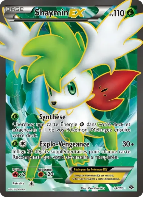 Carte Pokémon Shaymin-EX 094/099, extension Destinées Futures