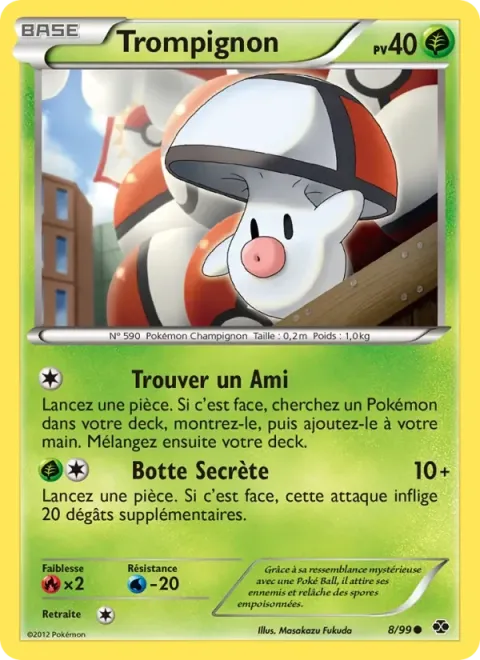 Carte Pokémon Trompignon 008/099, extension Destinées Futures
