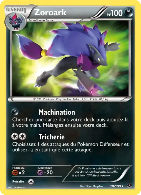 Carte Pokémon Zoroark 102/099, extension Destinées Futures