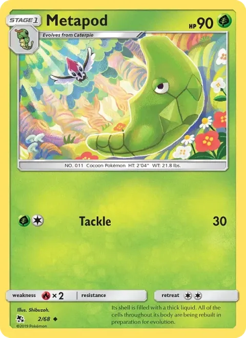 Carte Pokémon Chrysacier 002/068, extension Destinées Occultes