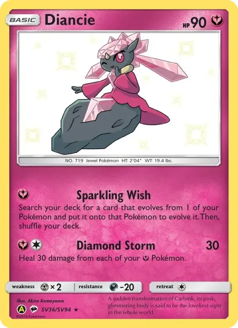 Carte Pokémon Diancie SV36/SV94, extension Destinées Occultes