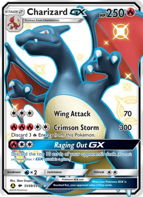 Carte Pokémon Dracaufeu-GX SV49/SV94, extension Destinées Occultes
