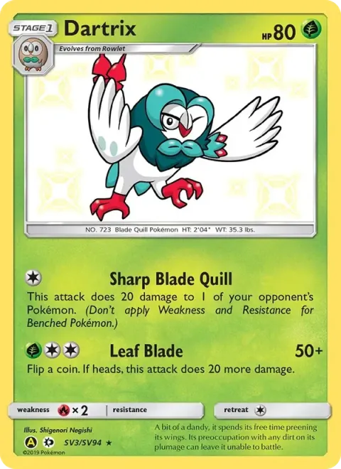 Carte Pokémon Efflèche SV3/SV94, extension Destinées Occultes
