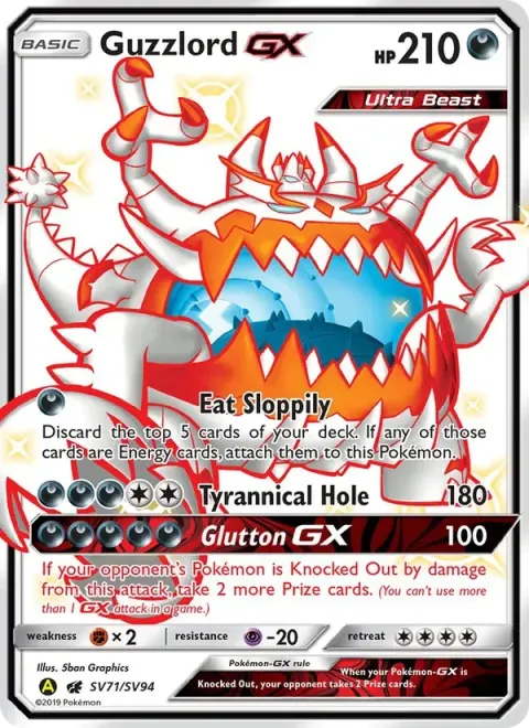Carte Pokémon Engloutyran-GX SV71/SV94, extension Destinées Occultes