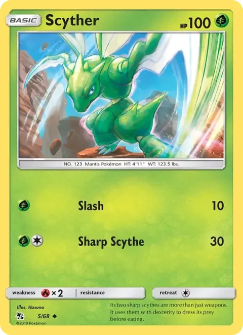 Carte Pokémon Insécateur 005/068, extension Destinées Occultes