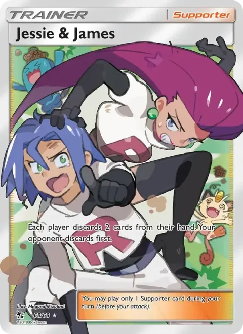 Carte Pokémon Jessie et James 068/068, extension Destinées Occultes