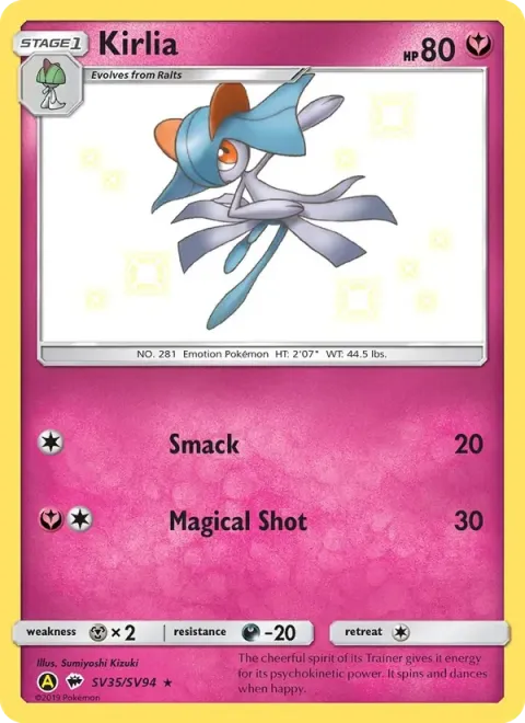 Carte Pokémon Kirlia SV35/SV94, extension Destinées Occultes