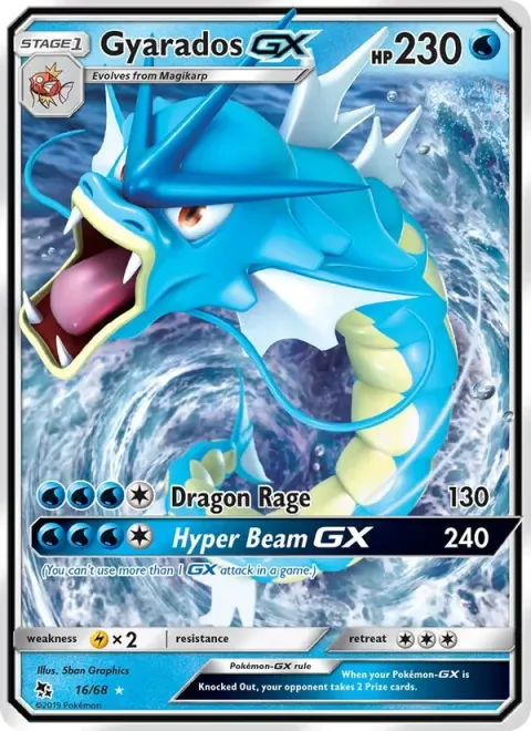 Carte Pokémon Léviator-GX 016/068, extension Destinées Occultes