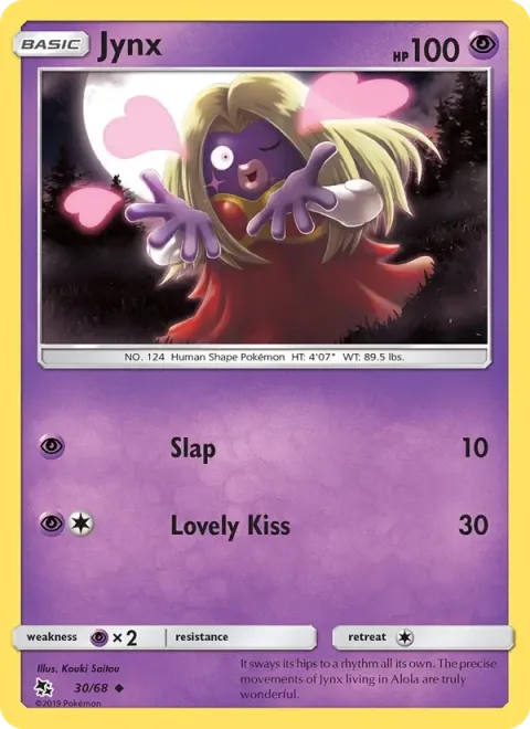 Carte Pokémon Lippoutou 030/068, extension Destinées Occultes