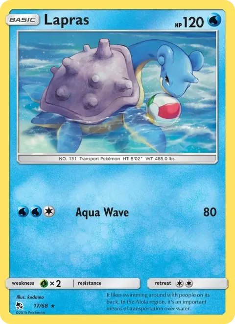 Carte Pokémon Lokhlass 017/068, extension Destinées Occultes