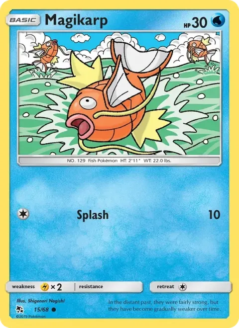 Carte Pokémon Magicarpe 015/068, extension Destinées Occultes