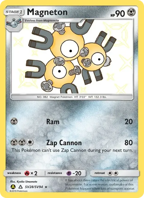 Carte Pokémon Magnéton SV28/SV94, extension Destinées Occultes