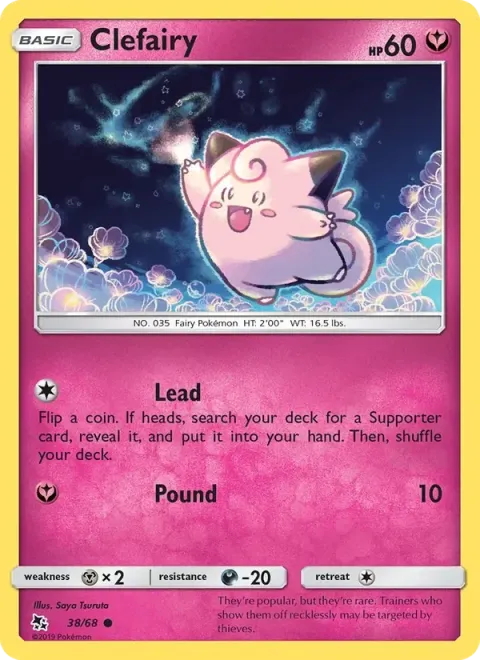 Carte Pokémon Mélofée 038/068, extension Destinées Occultes