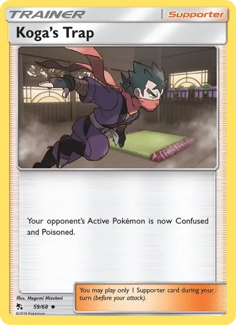 Carte Pokémon Piège de Koga 059/068, extension Destinées Occultes