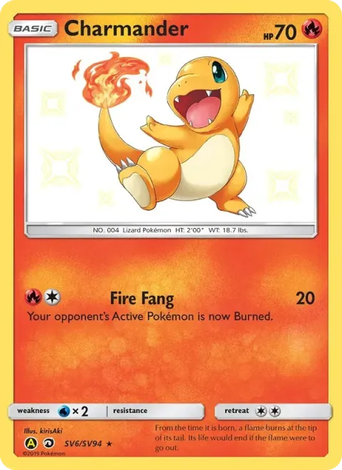 Carte Pokémon Salamèche SV6/SV94, extension Destinées Occultes
