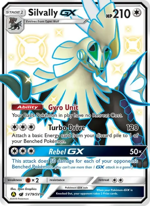 Carte Pokémon Silvallié-GX SV79/SV94, extension Destinées Occultes