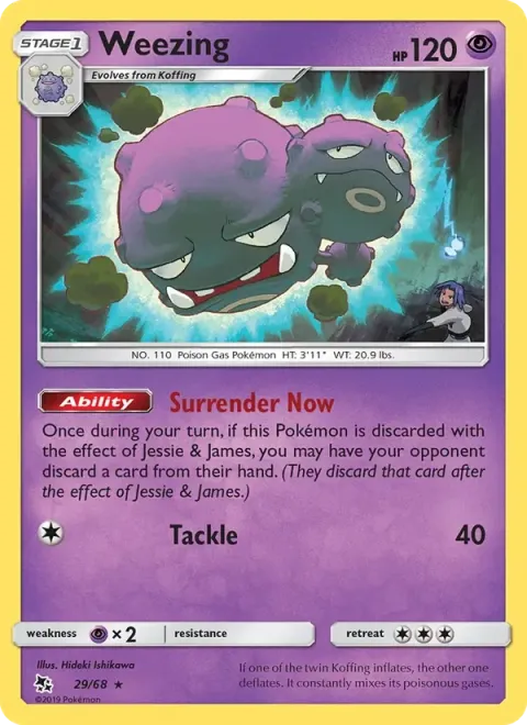 Carte Pokémon Smogogo 029/068, extension Destinées Occultes