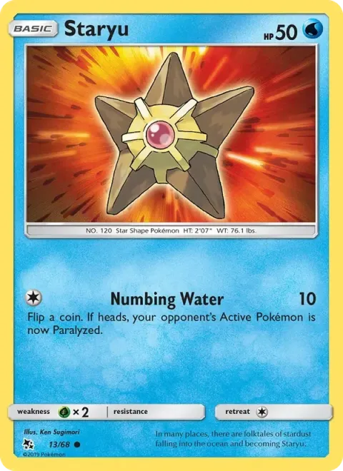 Carte Pokémon Stari 013/068, extension Destinées Occultes