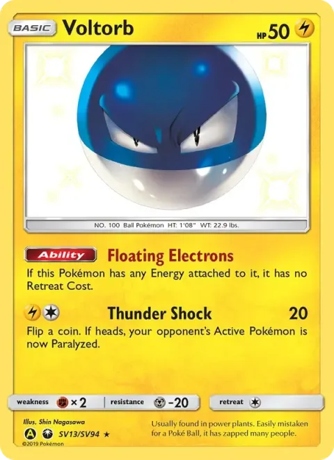Carte Pokémon Voltorbe SV13/SV94, extension Destinées Occultes