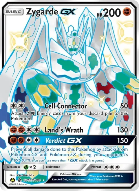 Carte Pokémon Zygarde-GX SV65/SV94, extension Destinées Occultes