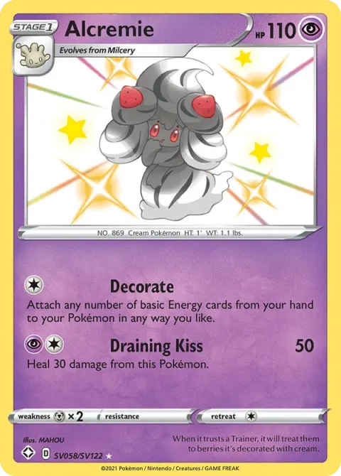 Carte Pokémon Charmilly SV058/SV122, extension Destinées Radieuses
