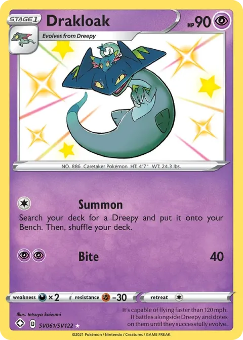 Carte Pokémon Dispareptil SV061/SV122, extension Destinées Radieuses