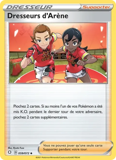 Carte Pokémon Dresseurs d’Arène 059/072, extension Destinées Radieuses