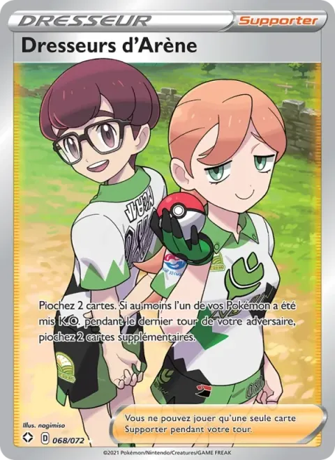 Carte Pokémon Dresseurs d’Arène 068/072, extension Destinées Radieuses