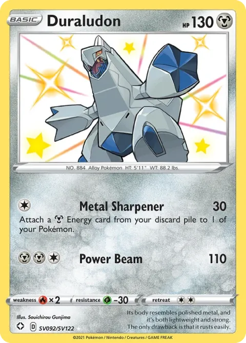 Carte Pokémon Duralugon SV092/SV122, extension Destinées Radieuses