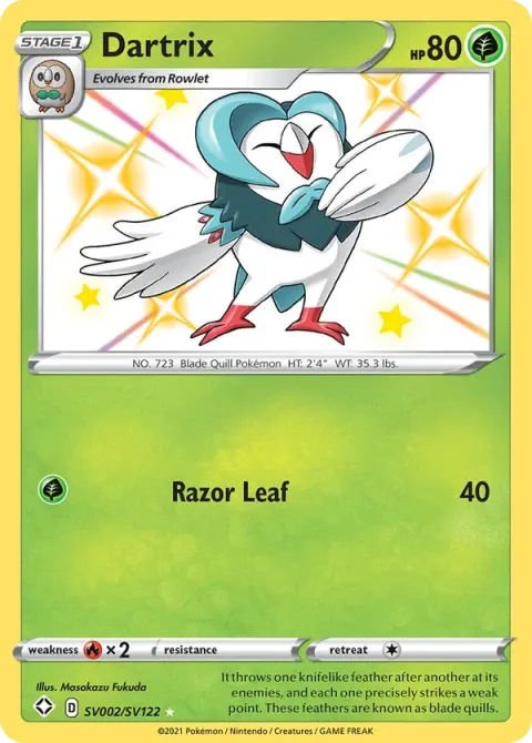 Carte Pokémon Efflèche SV002/SV122, extension Destinées Radieuses