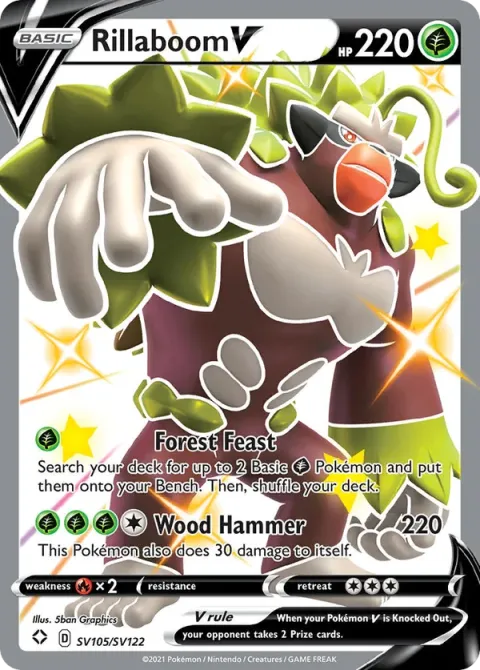 Carte Pokémon Gorythmic V SV105/SV122, extension Destinées Radieuses