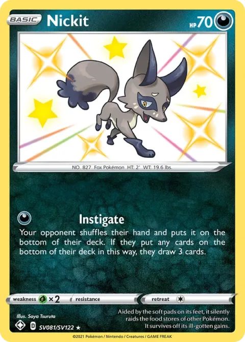Carte Pokémon Goupilou SV081/SV122, extension Destinées Radieuses