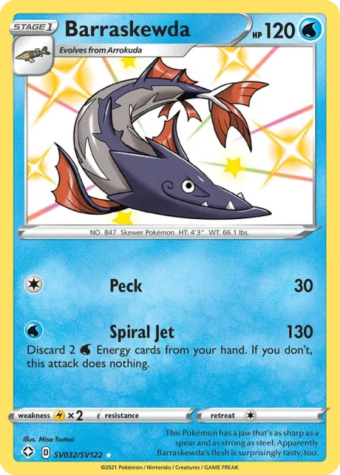 Carte Pokémon Hastacuda SV032/SV122, extension Destinées Radieuses