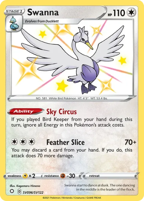 Carte Pokémon Lakmécygne SV096/SV122, extension Destinées Radieuses