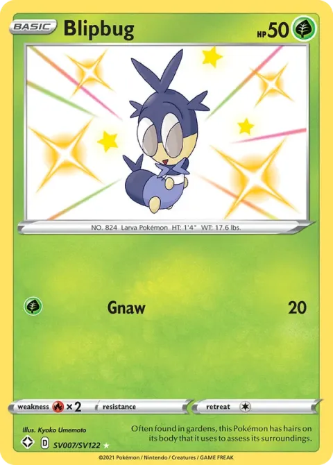 Carte Pokémon Larvadar SV007/SV122, extension Destinées Radieuses