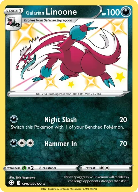 Carte Pokémon Linéon de Galar SV079/SV122, extension Destinées Radieuses