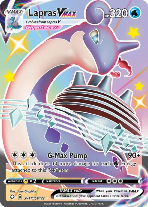 Carte Pokémon Lokhlass VMAX SV111/SV122, extension Destinées Radieuses