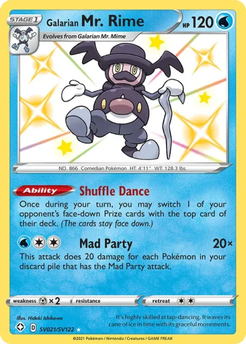 Carte Pokémon M. Glaquette de Galar SV021/SV122, extension Destinées Radieuses