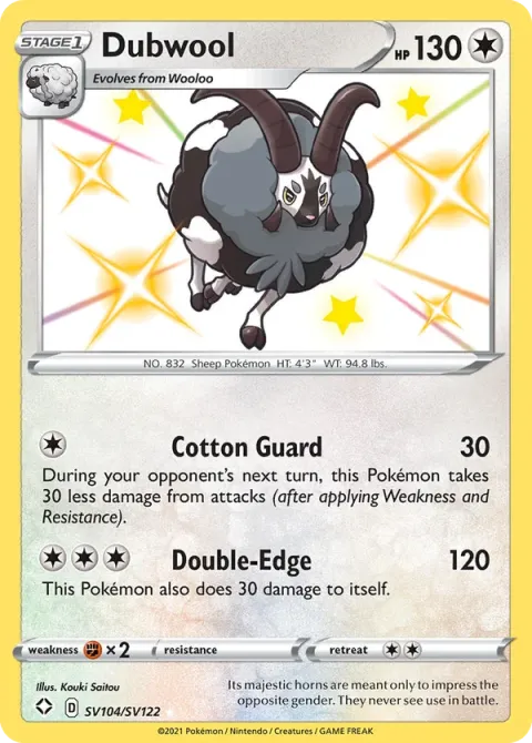 Carte Pokémon Moumouflon SV104/SV122, extension Destinées Radieuses