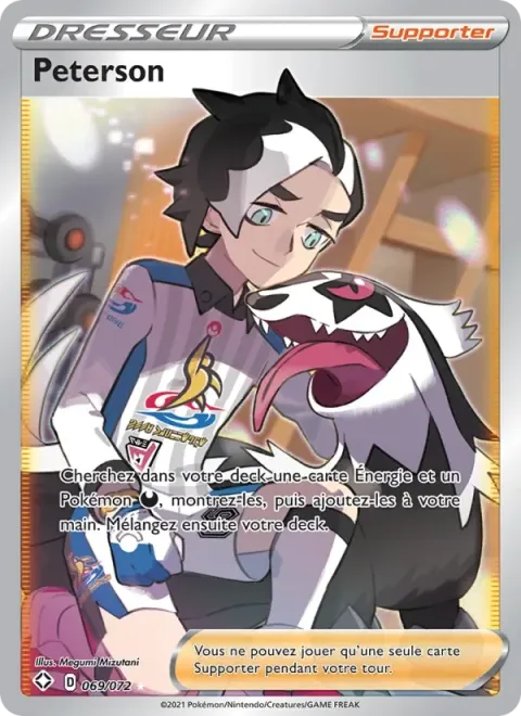 Carte Pokémon Peterson 069/072, extension Destinées Radieuses
