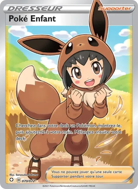 Carte Pokémon Poké Enfant 070/072, extension Destinées Radieuses