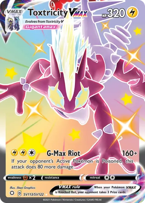 Carte Pokémon Salarsen VMAX SV113/SV122, extension Destinées Radieuses