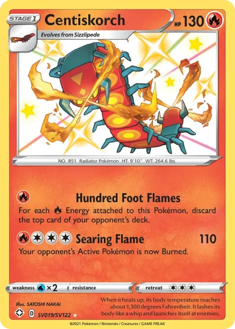 Carte Pokémon Scolocendre SV019/SV122, extension Destinées Radieuses