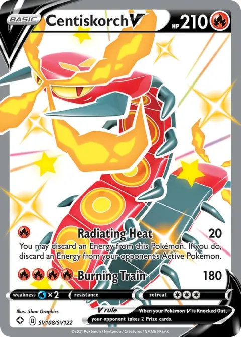 Carte Pokémon Scolocendre V SV108/SV122, extension Destinées Radieuses