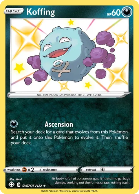 Carte Pokémon Smogo SV076/SV122, extension Destinées Radieuses