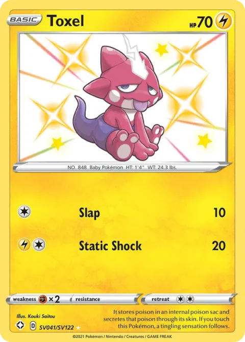 Carte Pokémon Toxizap SV041/SV122, extension Destinées Radieuses